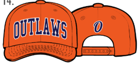 Outlaws orange adjustable cap