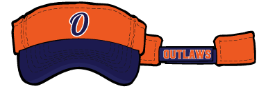 Outlaws orange logo visor adult size